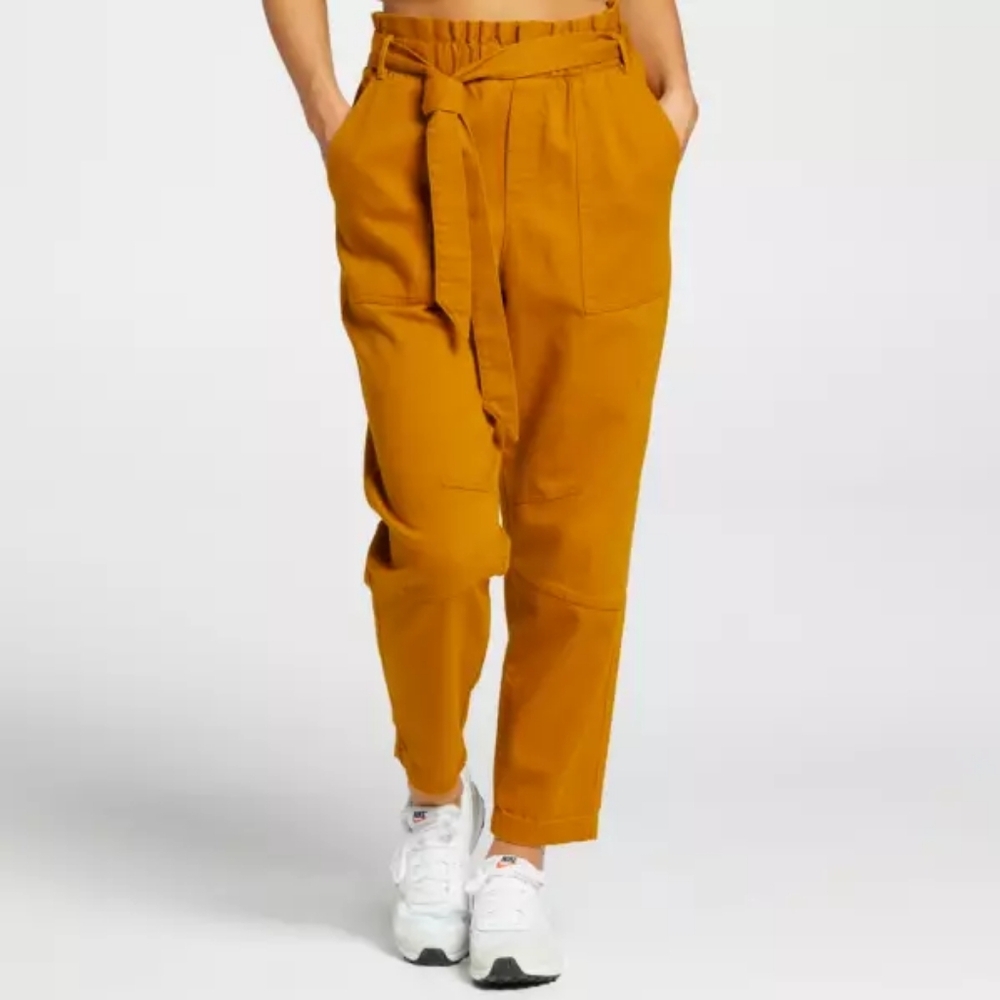 CALIA Women's Cotton Twill Utility Pant High Rise Ankle Length M